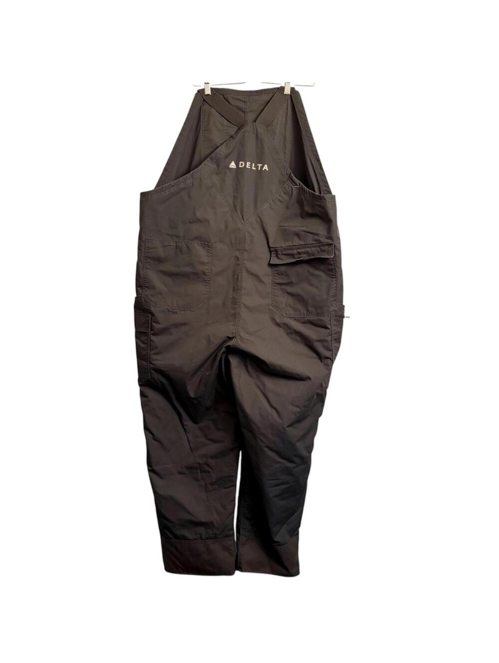 Lands' End For Delta Men's Overalls Work Bib 3XL XXXL Tall Black 30" Inseam